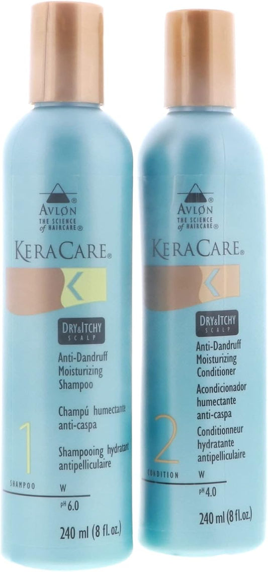 Keracare Dry&Itchy Scalp Moisturizing Shampoo + Conditioner 8Oz"Combo Set