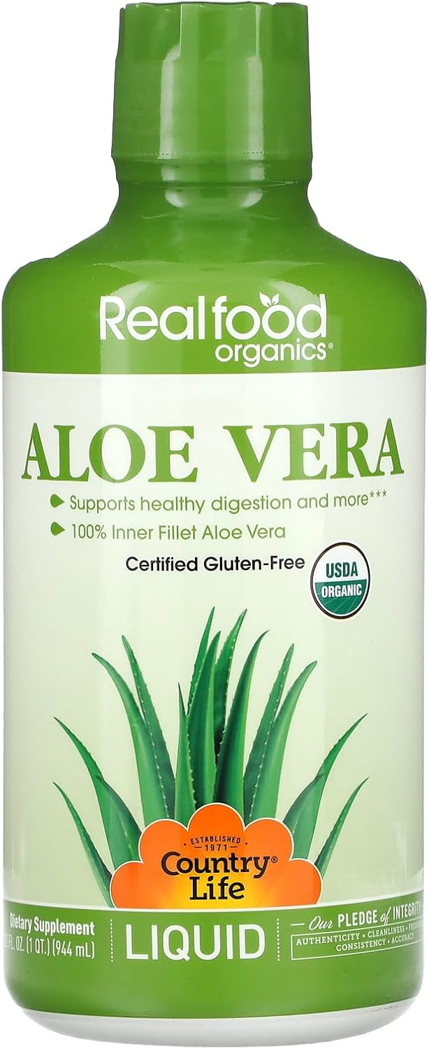 Country Life - Realfood Organics Basic Aloe Liquid - 32 Ounce