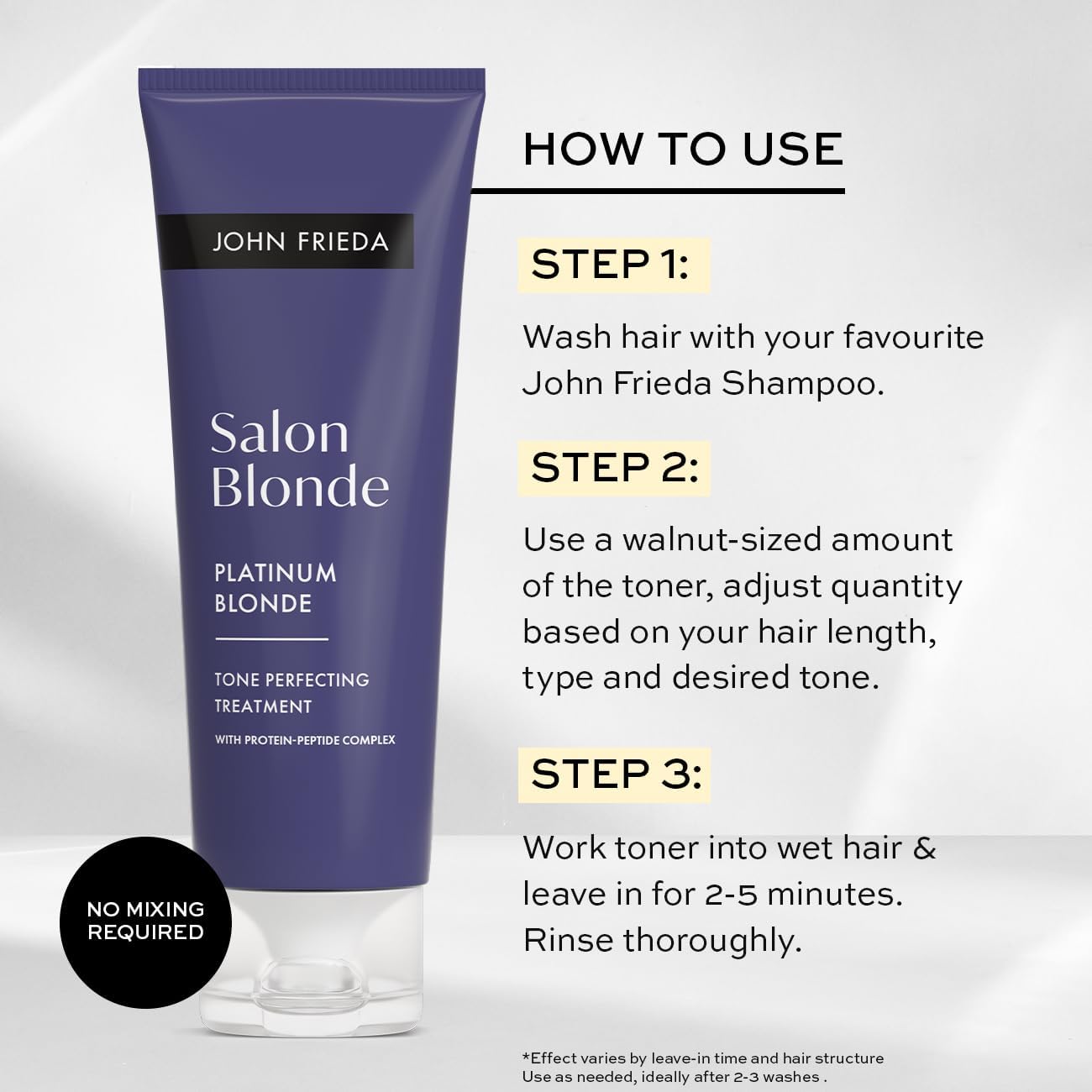 John Frieda Salon Blonde Tone Perfecting Treatments Platinum 120ml : Amazon.co.uk: Beauty
