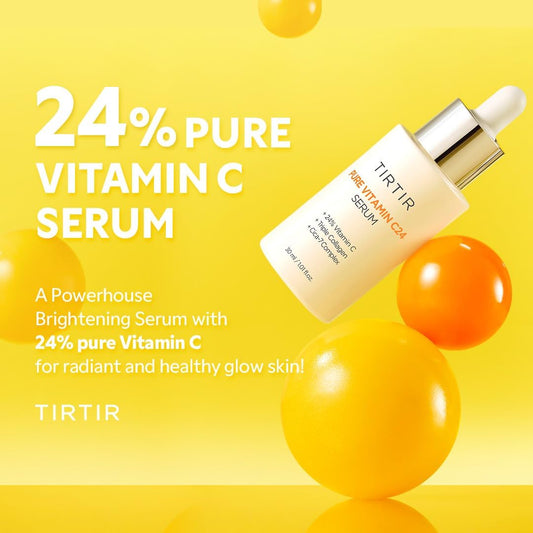 Tirtir Pure Vitamin C 24% Face Serum – Dark Spot Remover For Sensitive Skin With Collagen Anti Aging Even Out Skin Tone Non Irritation Tested, Wrkinkles, Korean Mild Vita C Facial Serum 30Ml