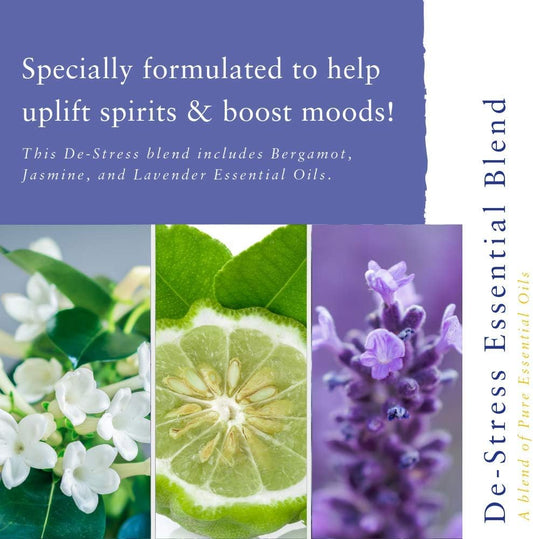 Absolute Aromas De-Stress Massage And Bath Oil 100Ml - Fusion Blend Of Lavender, Frankincense, Sandalwood And Chamomile Essential Oils In Almond, Evening Primrose And Jojoba Base Oil