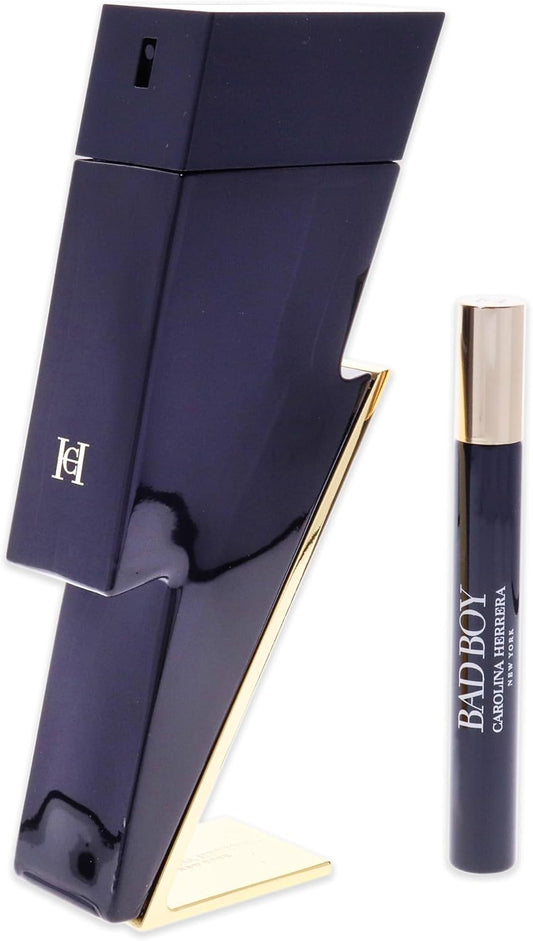 Carolina Herrera Bad Boy For Men 2 Pc Gift Set 3.4Oz Edt Spray, 0.34Oz Edt Spray