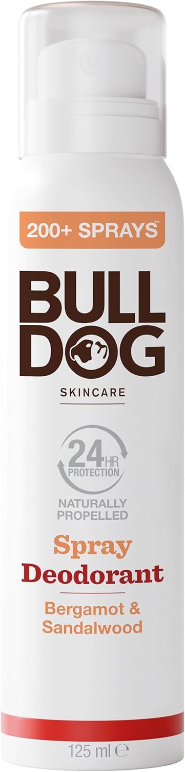 Bulldog - Skincare For Men | Fresh Mint & Cedarwood Spray Deodorant | Men'S Natural Deodorant | 125Ml