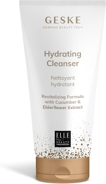 Geske | Hydrating Cleanser | Geske Smartappguided™ Facial Brushes | Cucumber & Elderberry Extract, Vitamin E & Provitamin B5 | Impure Skin | Daily | All Skin Types | Vegan | Without Animal Testing