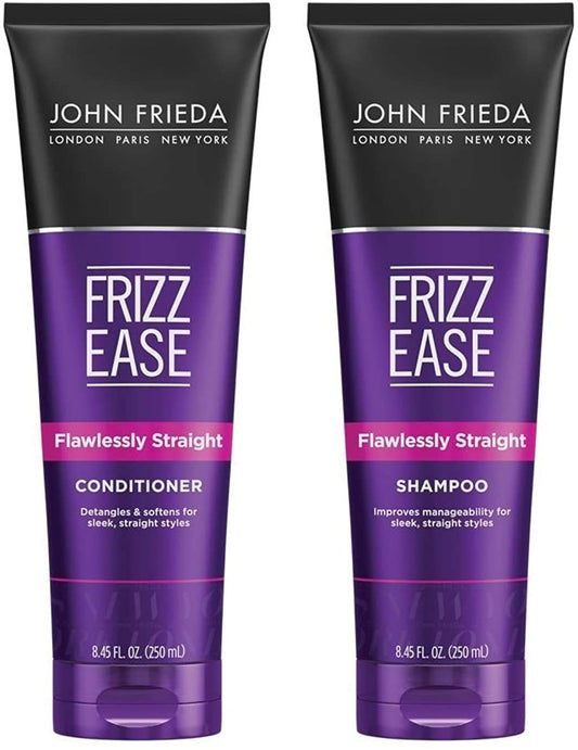 John Frieda Frizz-Ease Flawlessly Straight Shampoo and Conditioner Duo Set, 8.45 Ounce Each