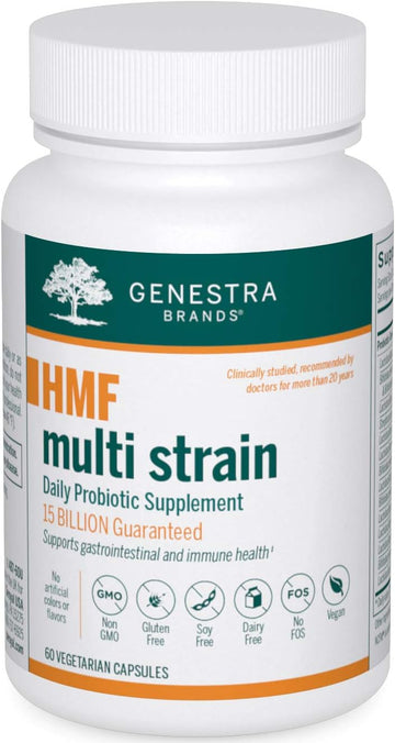 Genestra Brands HMF Multi Strain | 16 Strains of Probiotics to Promote GI Health | 60 Capsules