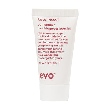 Evo Total Recoil Curl Definer - Strong Hold Defining Moisturizing Cream - Enhances Natural Curl Pattern & Reduces Frizz - Humidity Control