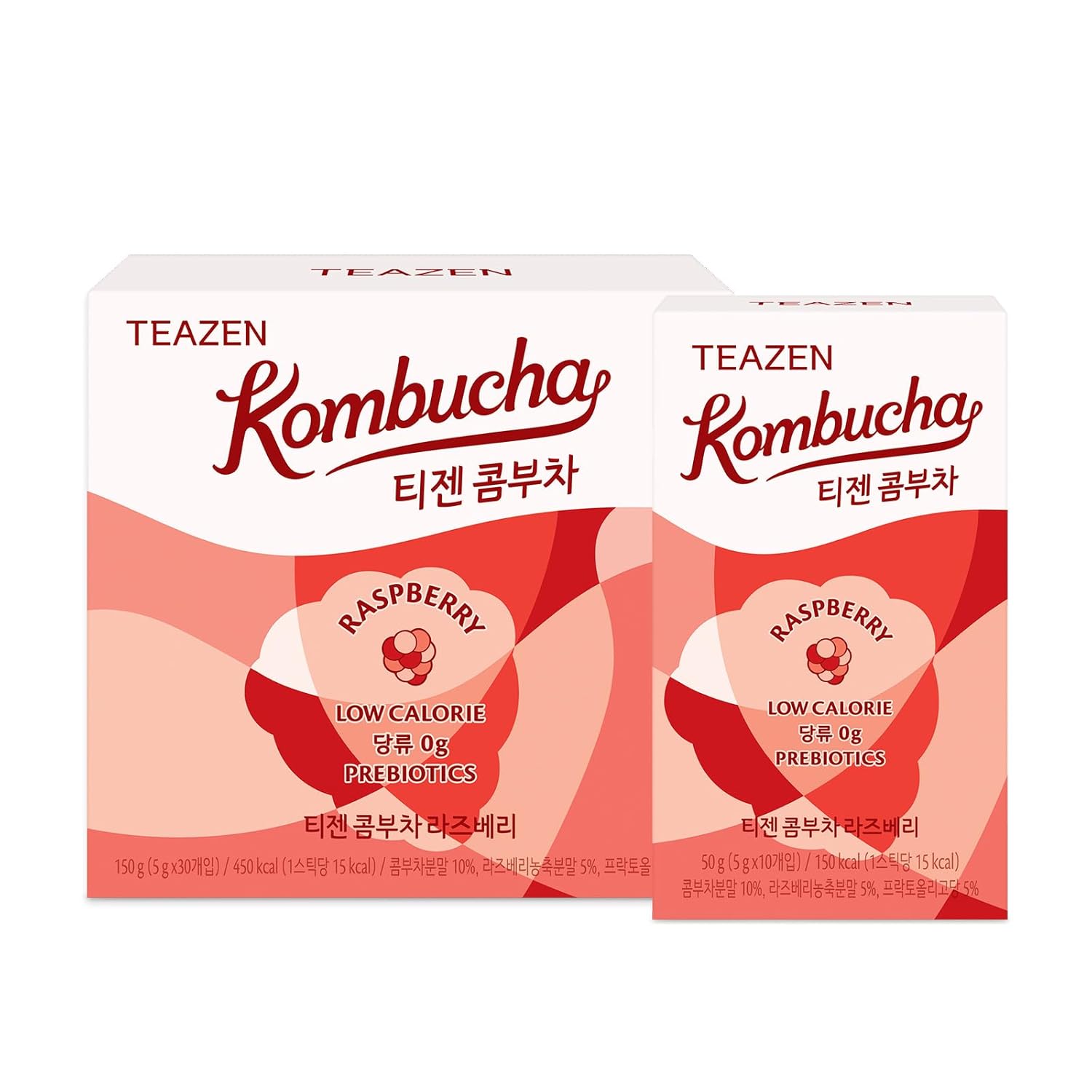 Teazen Kombucha Raspberry Flavor Variety Pack, Raspberry Drink Mix 10 Sticks & 30 Sticks (40 Sticks)