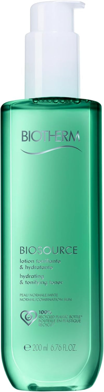 Biotherm Biosource Hydrating & Tonifying Toner For Normal To Combination Skin With Biotech Plankton, Cleanses, Exfoliates And Hydrates The Skin, 6.7 Fl. Oz