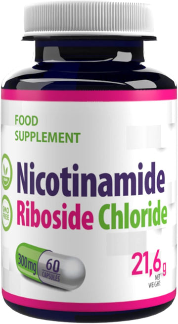 Hepatica Nad+ Nicotinamide Ribose Chloride 300Mg | 60 Vegan Capsules | High Strength Cellular Energy & Anti-Aging Support | 3Rd Party Lab Tested | Non-Gmo & Gluten-Free