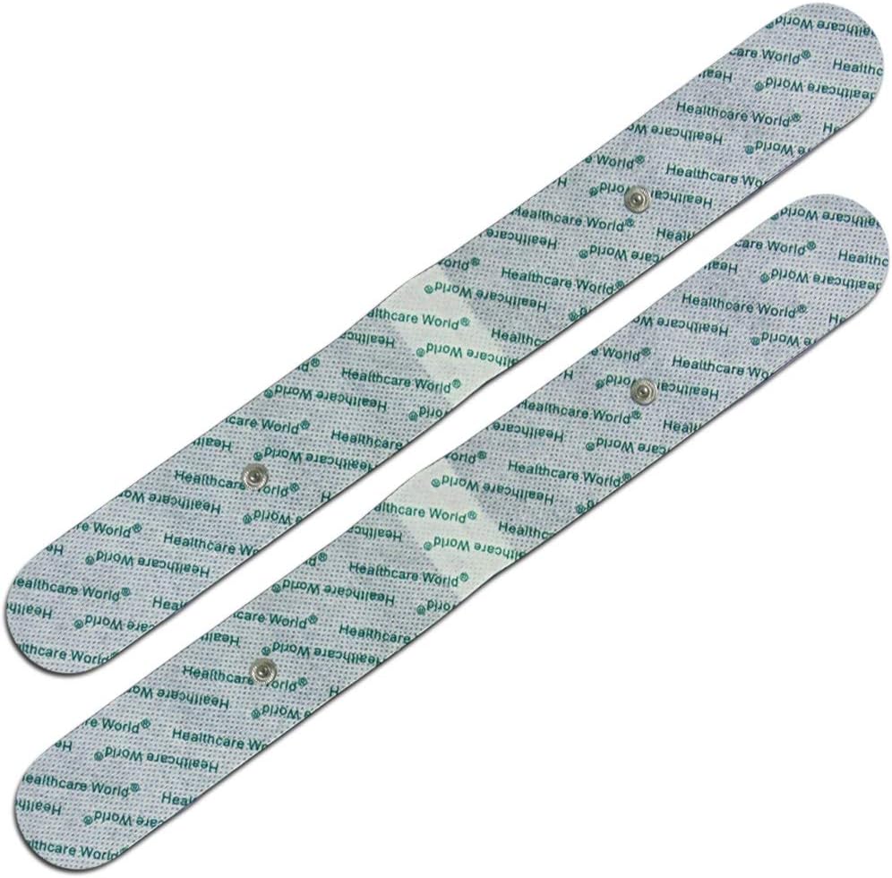 Healthcare World Extra Long TENS Electrode Pads (33x4cm, 1 Pair) – Reusable Self-Adhesive Electrodes for Back Pain Relief – 3.5mm Snap Connector – Compatible with Beurer, Sanitas TENS Devices : Amazon.co.uk: Health & Personal Care