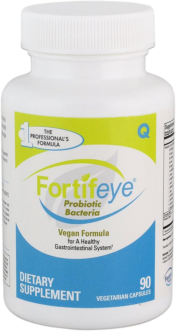 Probiotic Bacteria | Natural Vegan Supplement With Digestive Enzymes, Supports Healthy Digestion, Immune And Ocular Systems, 60 Day Supply, 180 Capsules