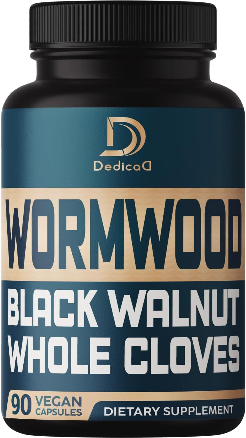 12In1 Wormwood Black Walnut Clove Capsules - Digestive, Immune, And Mood Support - 3 Month Supply - 90 Vegan Capsules