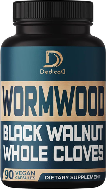 12In1 Wormwood Black Walnut Clove Capsules - Digestive, Immune, And Mood Support - 3 Month Supply - 90 Vegan Capsules