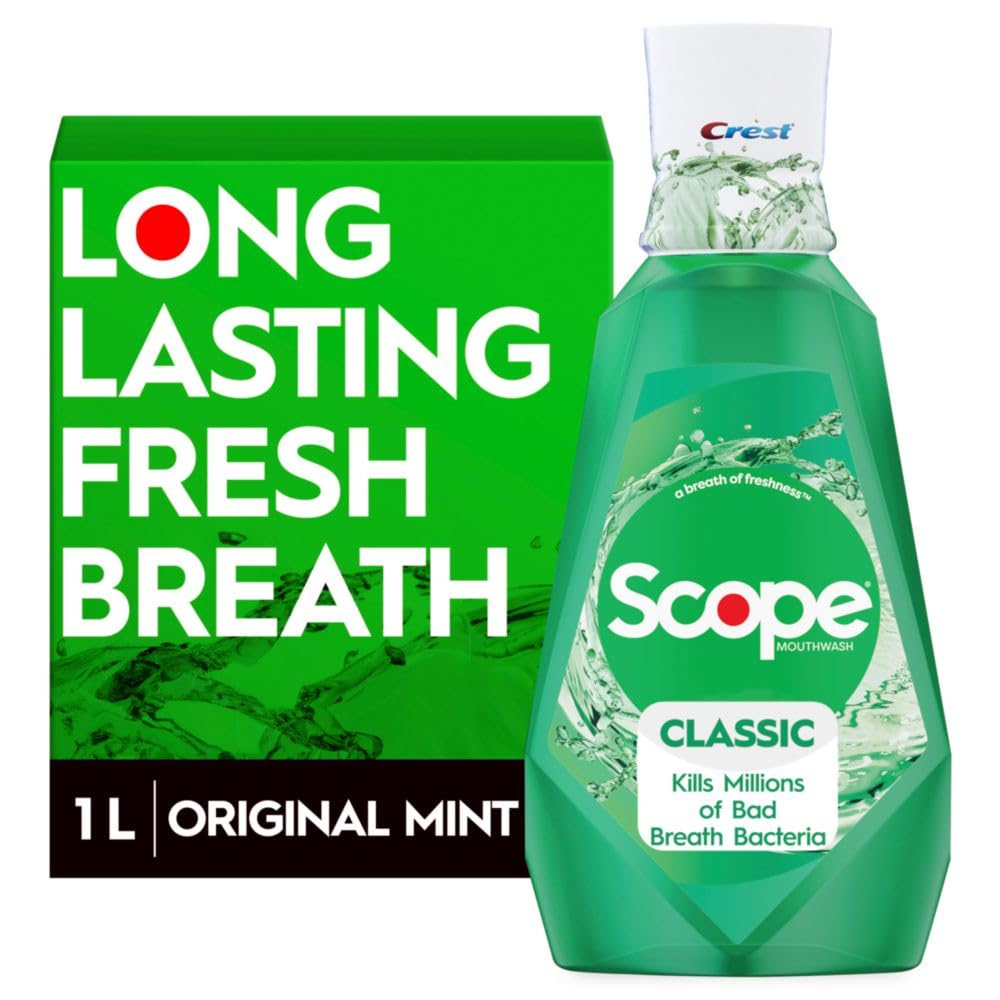 Crest Scope Classic Mouthwash, Original Formula, 1 L