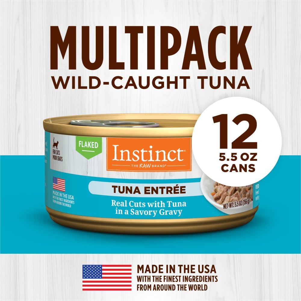 Instinct Flaked Tuna Entrée Wet Cat Food - 5.5 Ounces, 12 Pack : Pet Supplies