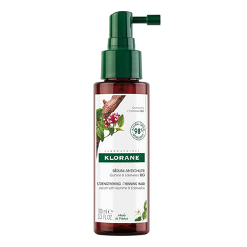 Klorane Intense Strengthening Serum With Quinine - Natural Alternative For Hair Thinning - Support Thicker, Stronger, Healthier Hair - Men & Women - Non-Greasy, Leave-In Formula - 3.3 Fl. Oz