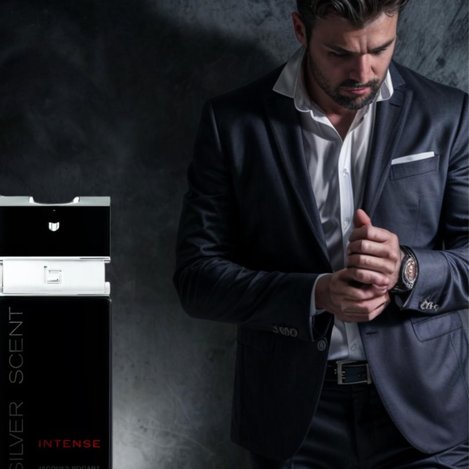 Jacques Bogart Silver Scent Intense Eau De Toilette Spray (Tester) 3.33 Oz For Men : Beauty & Personal Care