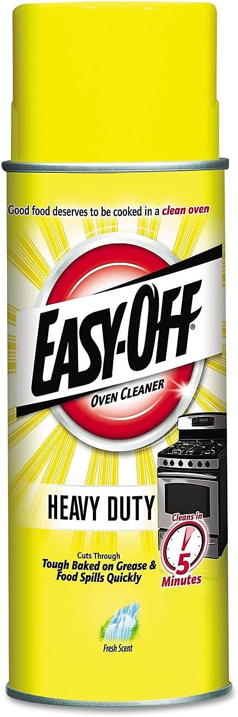 Easy Off Heavy Duty Oven Cleaner, Destroys Tough Burnt on Food and Grease, Regular Scent, 14.5 oz Can : Health & Household