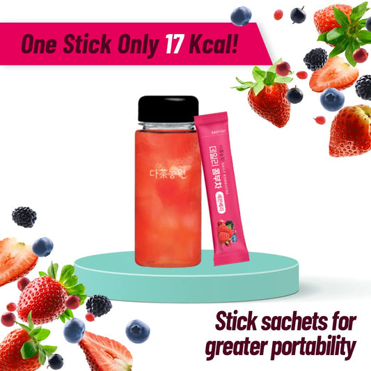 Kayfood Garden Daily Sevenberry Kombucha Tea Powdered Mix, Living Probiotics & Prebiotics, 30 Sticks (5.29Oz), Zero Sugar, Diet, Gut Healthy Fermented Drinks Korea (Sevenberry)