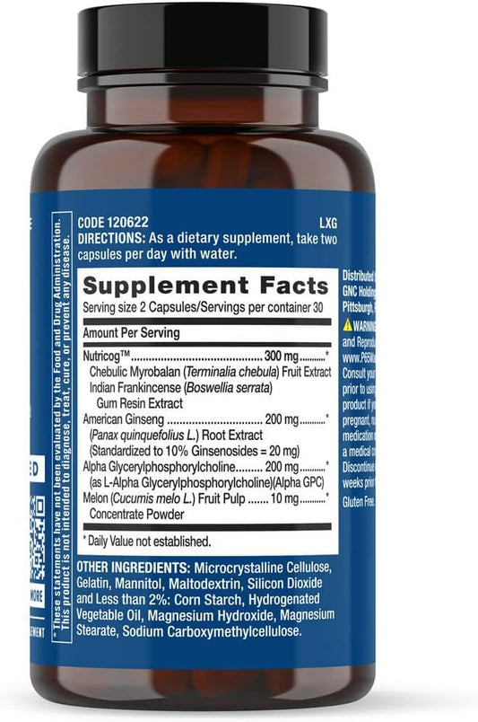 Gnc Preventive Nutrition Focus And Memory - 60 Capsules (30 Servings)