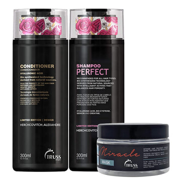 Truss Perfect Shampoo And Conditioner Set Bundle With Professional Miracle Hair Mask