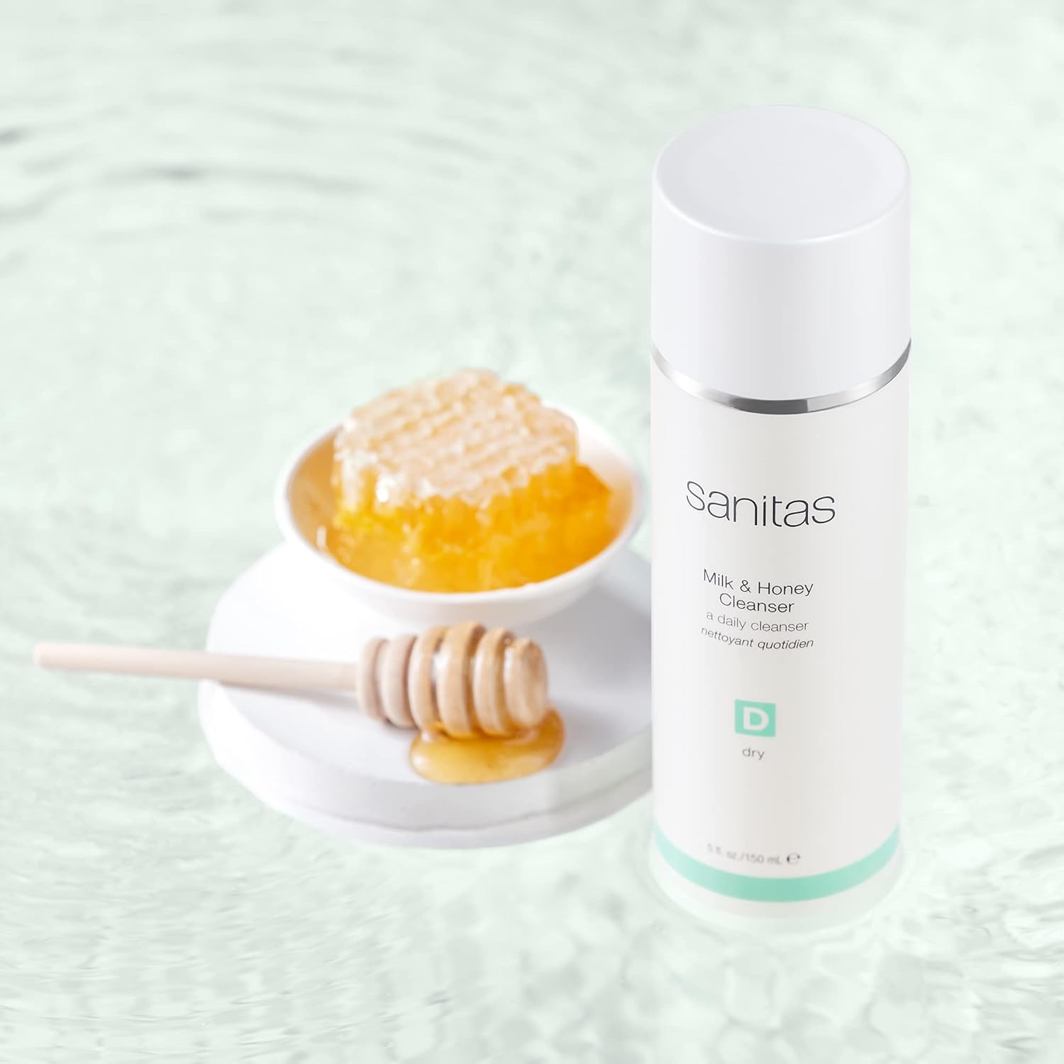 Sanitas Skincare Milk & Honey Cleanser, Rich, Restorative Cleanser, Cleanser For Dry Skin, 5 Ounces
