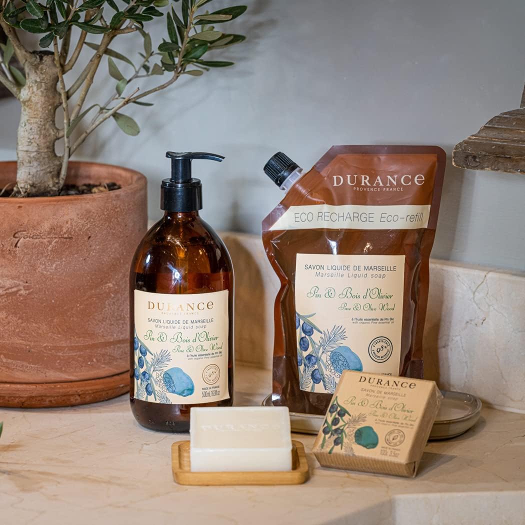 Durance Pine & Olive Wood Marseille Liquid Soap 500ml – Paraben-Free Hand & Body Wash With Olive Oil & Red Rice Extract – Vegan Friendly Shower Gel : Amazon.co.uk: Beauty