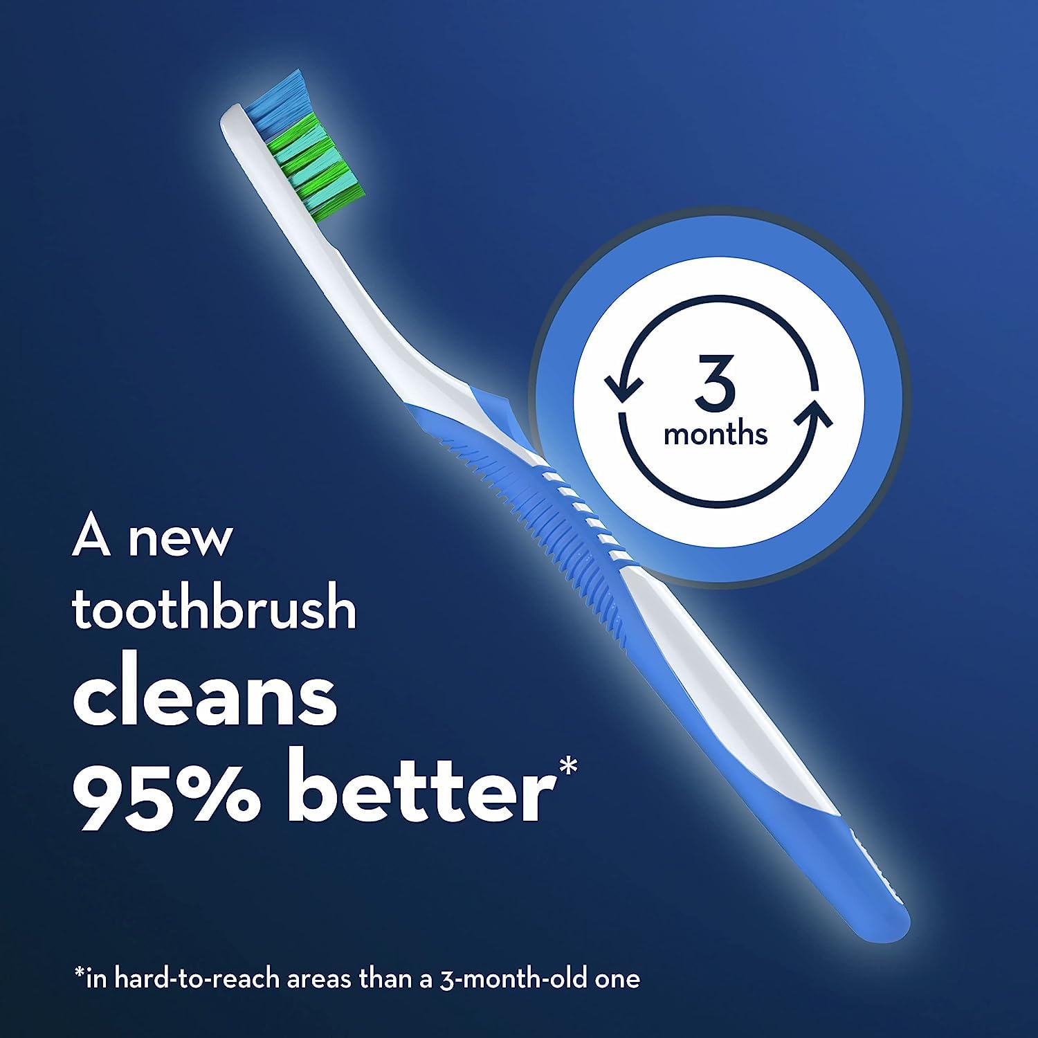 Oral-B Bacteria Blast Toothbrush, Medium, 6 Count : Health & Household