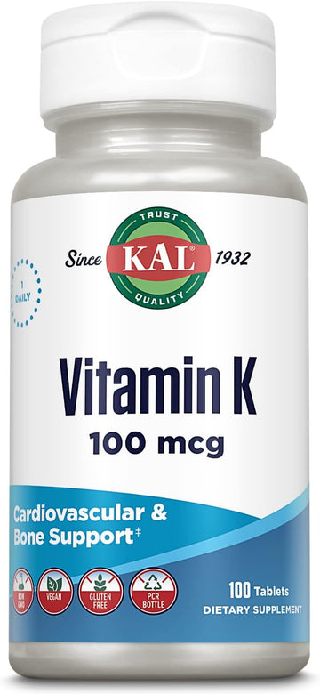 Kal 100 Mcg K1 Tablets, 100 Count