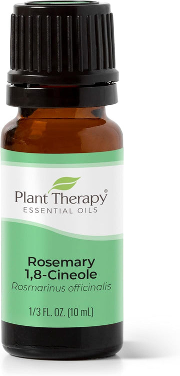 Plant Therapy Rosemary Essential Oil For Hair Growth, 100% Pure, Undiluted, Natural Aromatherapy For Diffuser & Rosemary Oil For Hair & Scalp, Therapeutic Grade 10 Ml (1/3 Oz)