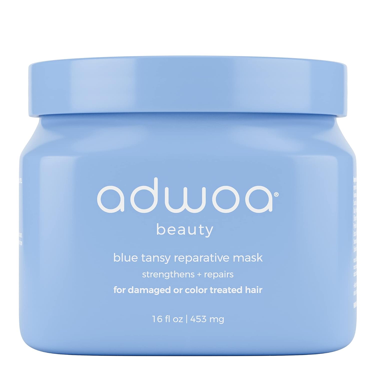 adwoa beauty Blue Tansy? ?Hair Mask with ??Mango Butter, Spirulina And Rhassoul Clay To Strengthen, Support Hair Growth ?And Length Retention For Kinky, Coily and Curly Hair