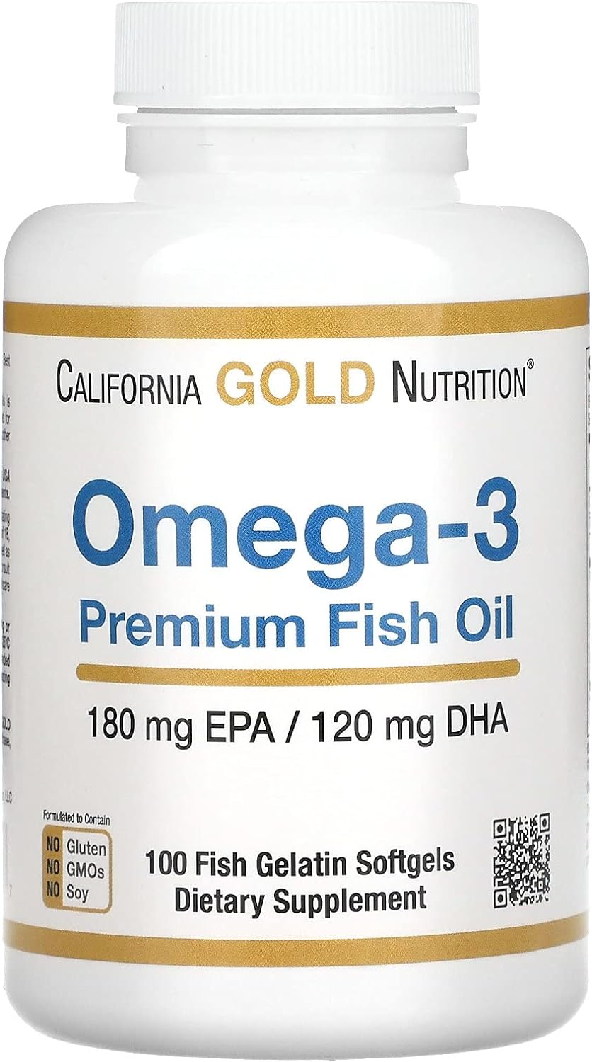 California Gold Nutrition Omega-3 Premium Fish Oil, Concentrated Formu