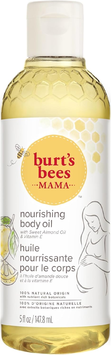 Burt's Bees Body Oil for Pregrancy Stretch Marks, with Vitamin E, Sweet Almond Oil & Lemon Oil, 147.8ml : Amazon.co.uk: Beauty