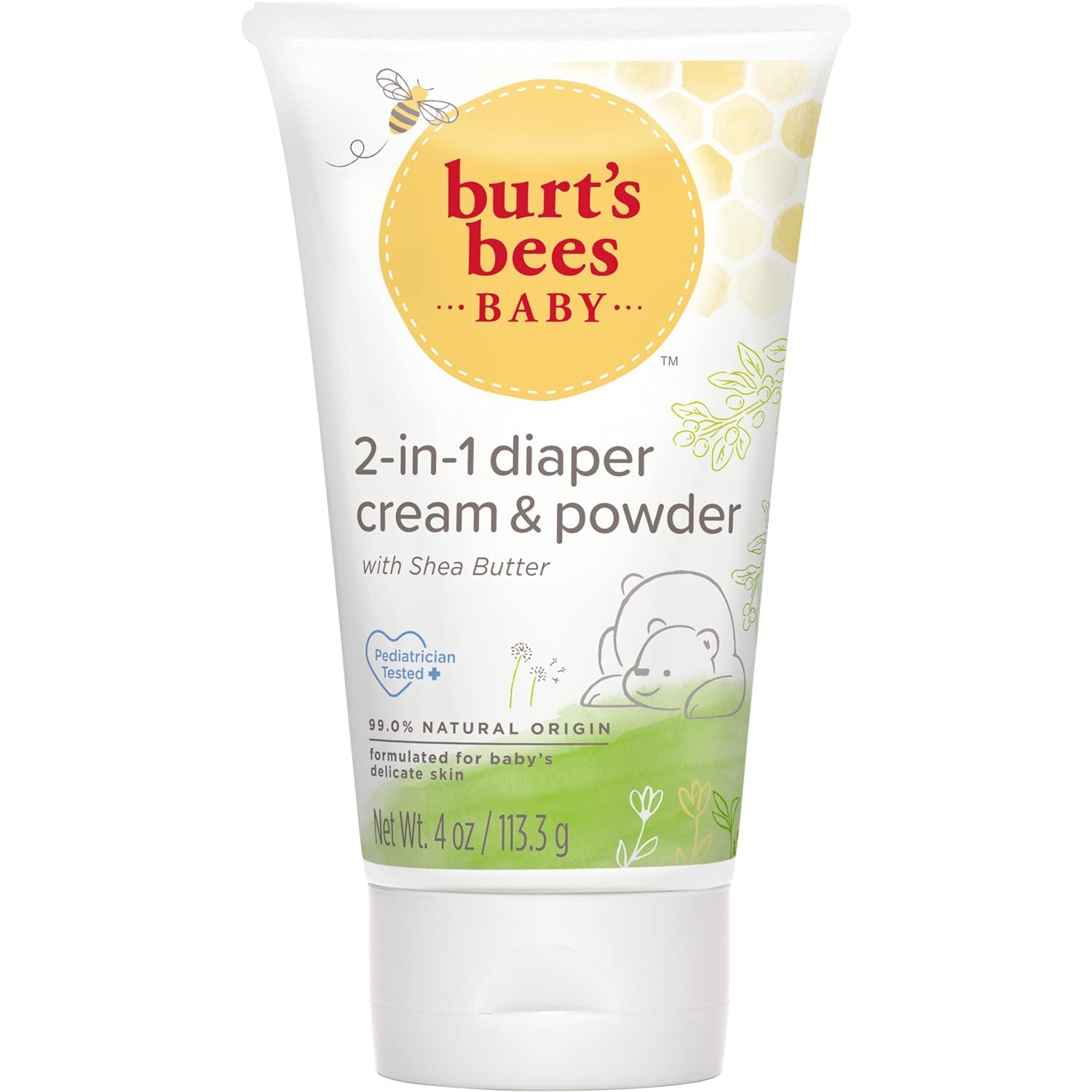 Burt's Bees Baby Daily Cream-To-Powder 4 oz (Pack of 3)