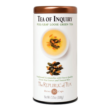 The Republic Of Tea, Tea Of Inquiry Full-Leaf Green Tea, 3.5 Ounces / 50-60 Cups