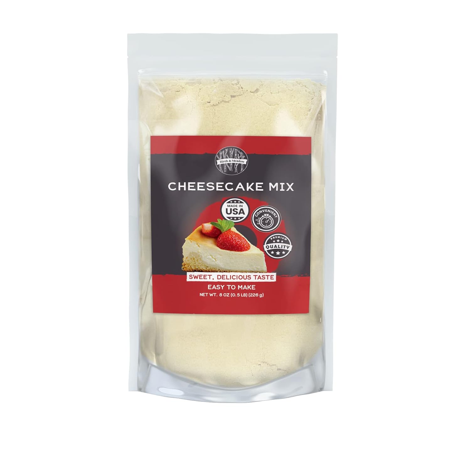 Birch & Meadow 8 oz of Instant Cheesecake Mix, Delicious Taste, Creamy Texture, Easy to Make
