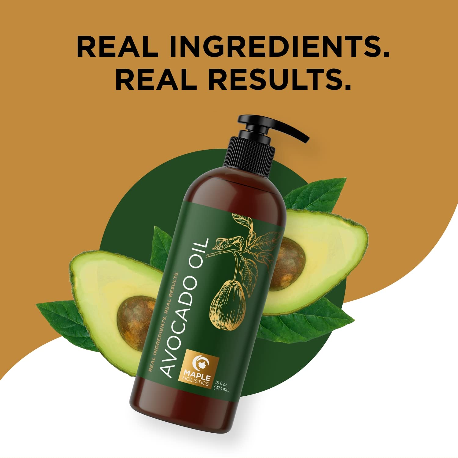 Avocado Oil For Hair and Skin - 100% Pure Avocado Oil for Skin and Nail Care plus Dry Hair Treatment and Facial Oil Moisturizer - Beauty DIY Carrier Oil for Essential Oils Mixing with Pump (16 Fl Oz) : Beauty & Personal Care