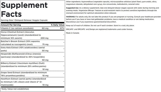 Swanson Leg Vein Essentials - Delayed Release - 60 Veg Capsules