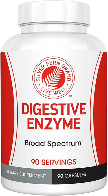 Silver Fern Brand Ultimate High Potency Digestive Enzyme Supplement - 2 Bottles - 100% Intestinal Coverage - Digestive Comfort - Improve Food Tolerability
