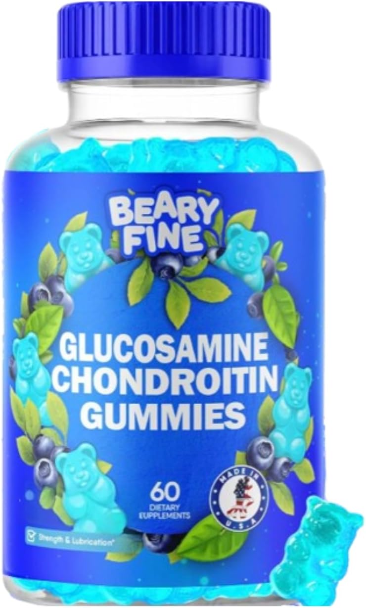Glucosamine Chondroitin Gummies – 1500Mg Extra Strength With Msm – For Adults, Men & Women – 60 Gummies – Made In The Usa