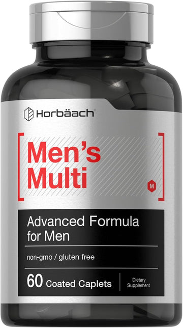 Horbäach Multivitamin For Men | 60 Caplets | Non-Gmo & Gluten Free Vitamins & Minerals Daily Supplement