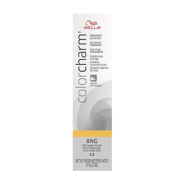 Colorcharm Permanent Gel, Hair Color For Gray Coverage, 8Ng Light Beige Blonde