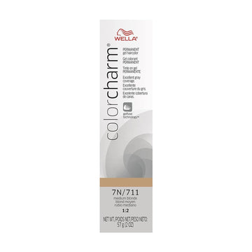 Colorcharm Permanent Gel, Hair Color For Gray Coverage, 7N Medium Blonde