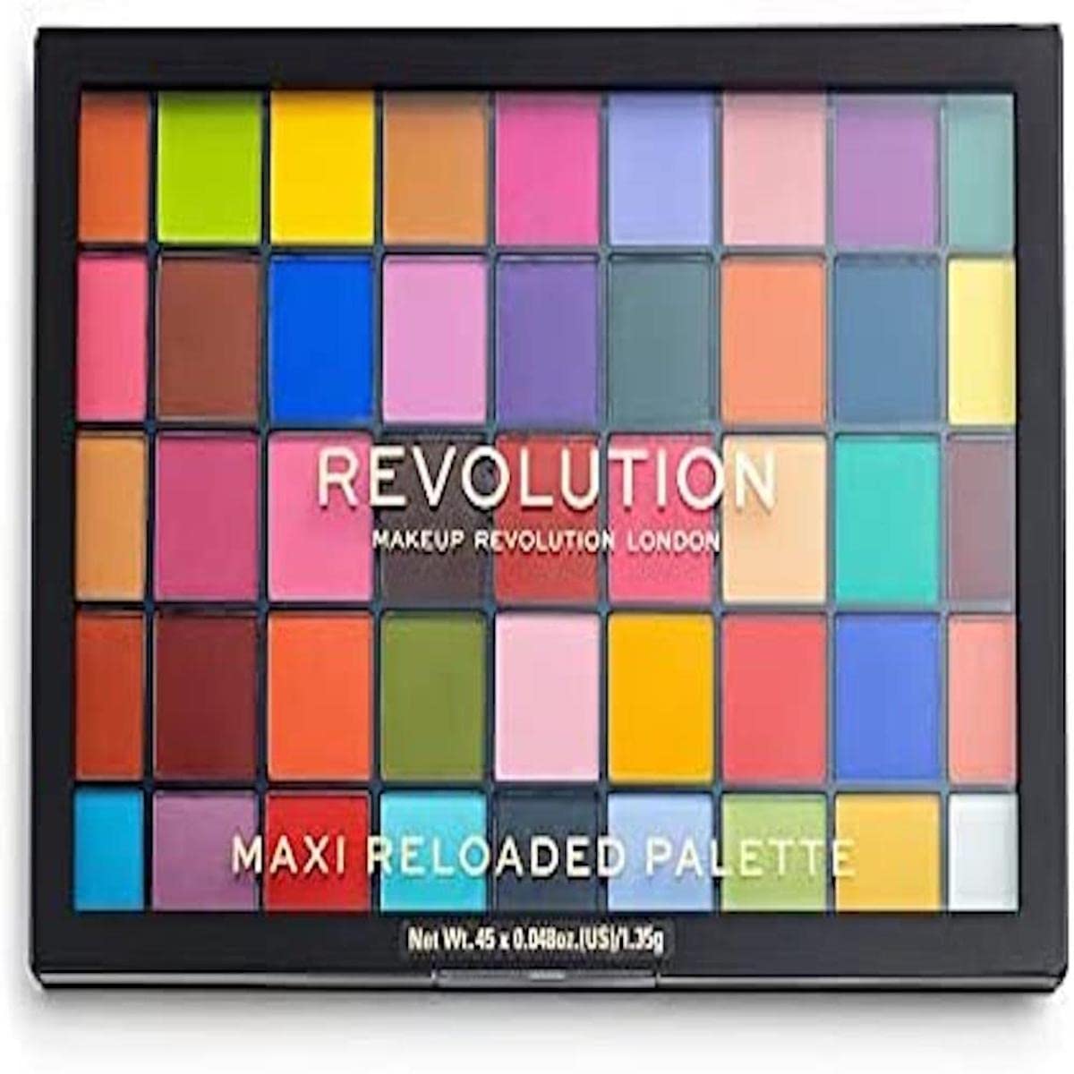 Makeup Revolution Maxi Reloaded Palette, Eyeshadow Palette, 45 Highly Pigmented Matte Shades, Monster Mattes, 1.35G Great Holiday Gift