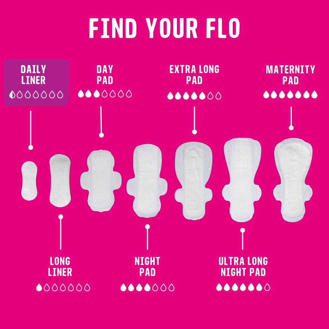 Flo Organic Bamboo Leakproof, Highly Absorbent Slim Panty Liners - Individually Wrapped - Biodegradable & Cruelty, Plastic & Vegan Free - 48 Pack : Amazon.co.uk: Health & Personal Care