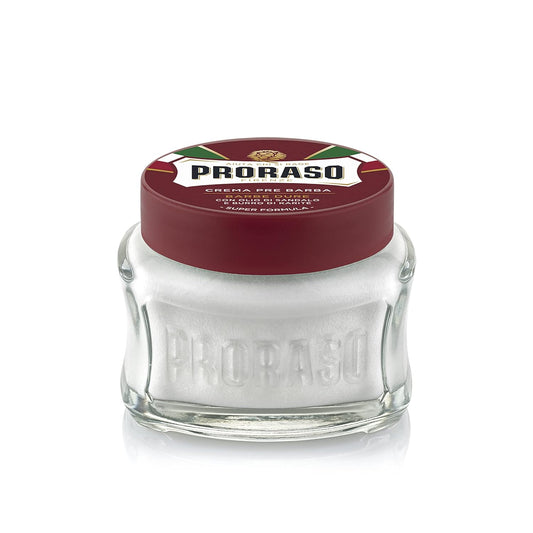 Proraso Pre-Shave Conditioning Cream for Men, Moisturizing and Nourishing for Coarse Beards with Sandalwood Oil, 3.6 oz