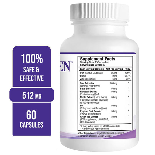 Propidren By Hairgenics - Dht Blocker & Hair Growth Capsules To Prevent Hair Loss & Stimulate Hair Follicles, To Stop Hair Loss & Regrow Hair. Proprietary Anti-Hair Loss & Hair Regrowth Treatment