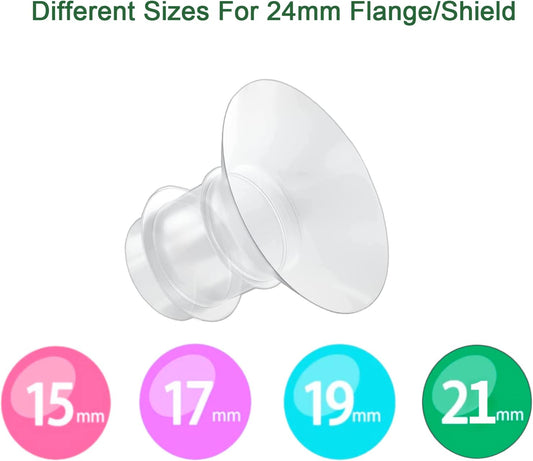 Flange Inserts 21mm for Medela,Spectra 24mm Shields/Flanges,Compatible with Momcozy S12 Pro/S9 Pro/S9/S12 Wearable Breast Pump,Reduce 24mm Nipple Tunnel Down to 21mm,4PCS