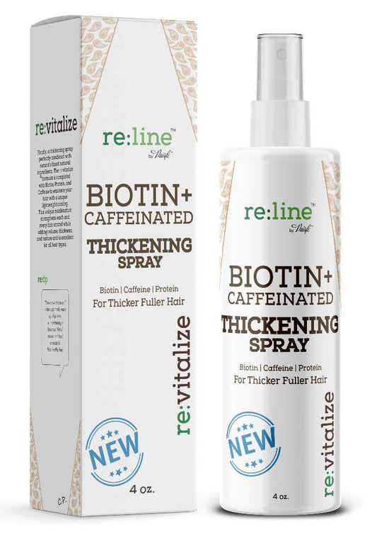 Biotin Hair Thickening Spray for Hair Growth Spray NATURAL Hair Thickener for Fine Hair Volume Spray for Fine Hair Volumizer for Hair Spray Color Safe - BIOTIN & CAFFEINE - Get Thicker Hair in Seconds